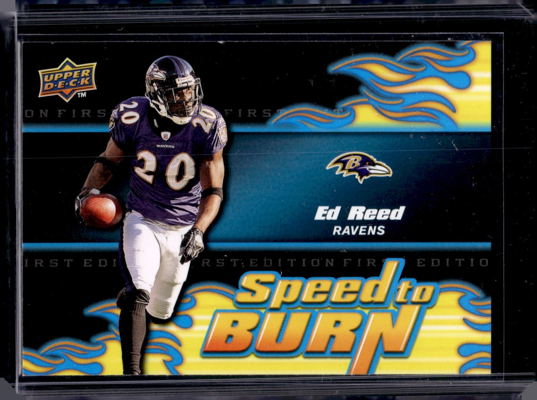 Ed Reed Speed to Burn First Edition 2009 Upper Deck #SB-23 Baltimore Ravens (1 of 2)