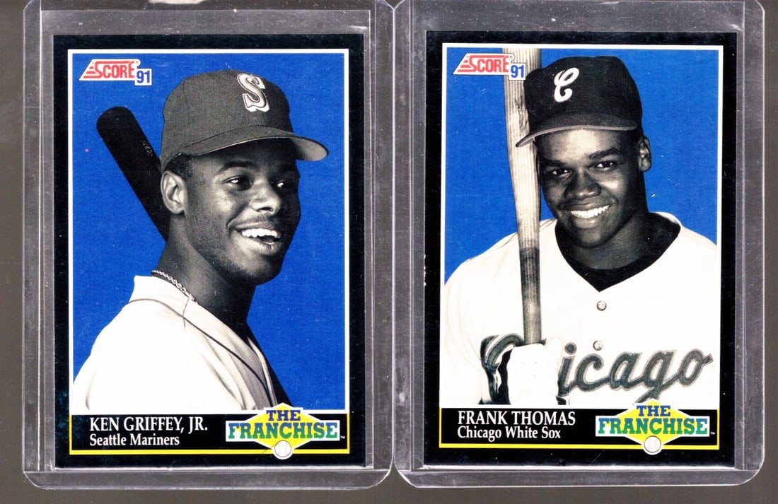 Ken Griffey, Jr. & Frank Thomas "The Franchise" 1991 Score Insert Cards (1 of 2)