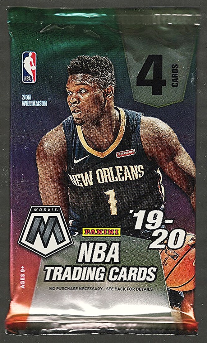 2019-20 Panini Mosaic Basketball Blaster Box Pack - RC's: Zion Williamson & Ja Morant (1 of 1)