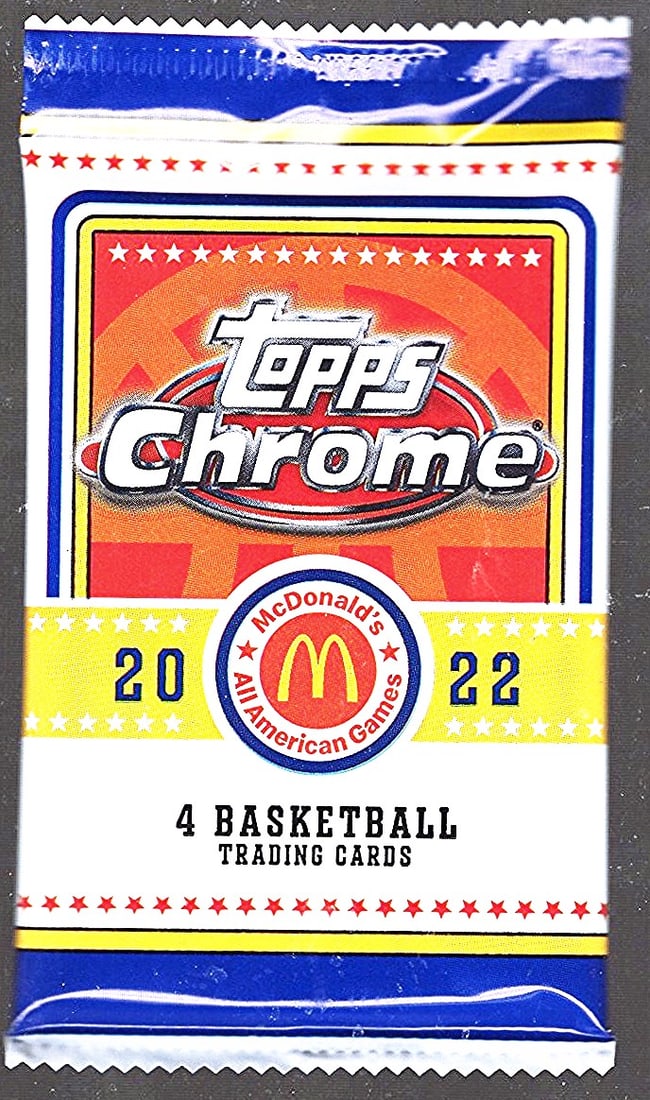 2022 Topps Chrome McDonald's All American Basketball Blaster Box Pack: Topps Chrome Basketball NBA Trading & Sports Cards, Autographs, Signatures, Raywave Refractors, Green Topps Logo Refractor, Auction Lots for Sale on Line, Sports Cards for Sale Near Me