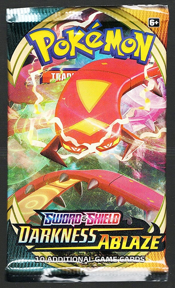 Pokemon Sword and Shield Darkness Ablaze 10 Card Booster Pack, Charizard, Pikachu, Holo Rare Cards (1 of 1)