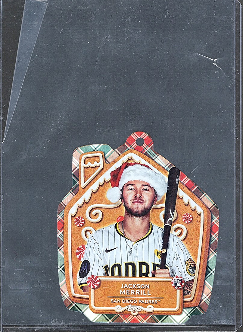 Jackson Merrill Rookie Card 2024 Holiday Die-Cut Ornament Card #MLBO-13 (1 of 2)