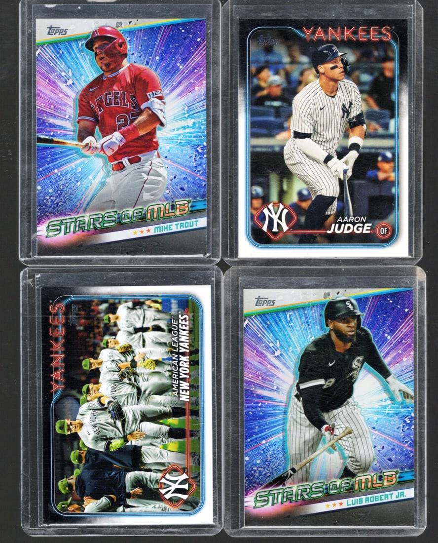 Mike Trout Topps Stars of MLB, (2) Aaron Judge, & Luis Robert Stars of MLB (1 of 2)