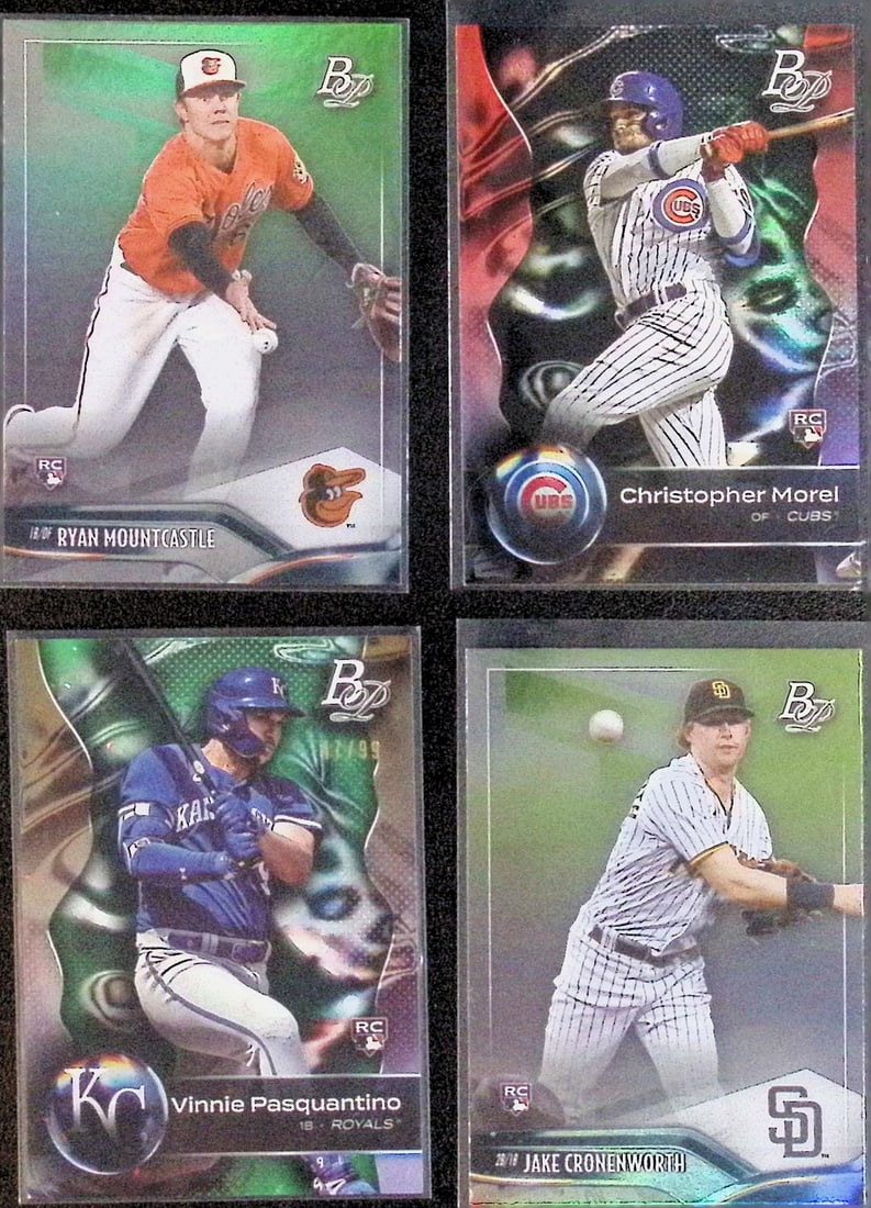4 Bowman Platinum Rookie Cards: vinnie Pasquantino /199 Green Ice, Mountcastle Cronenworth, & Morel (1 of 2)