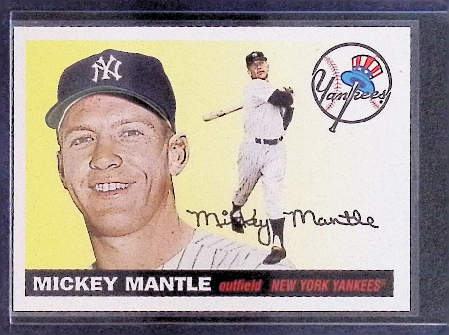 Mickey Mantle Reprint of 1955 #211 Topps 60 Years of Topps " The Lost Cards" #60YOTLC-8 New York (1 of 2)