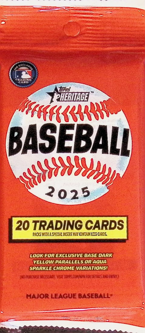 2025 Topps Heritage Baseball Cards Hanger Value Pack Sports Cards Rookie Cards (1 of 1)