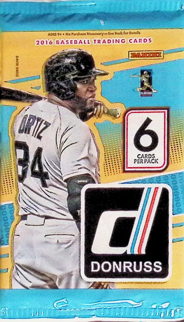 2016 Donruss Baseball Retail Box Pack - MLB Sports Trading Cards: Donruss Baseball MLB Trading Cards, Rookie Cards, Sports Cards for Sale Near Me, Hall of Fame & World Series Champion Players, Mike Trout, Mookie Betts, Aaron Judge, Auction Lots for sale near me