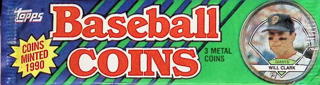 1990 Topps Vintage Baseball Coins Retail Box Wax Pack MLB Trading Coins (1 of 1)