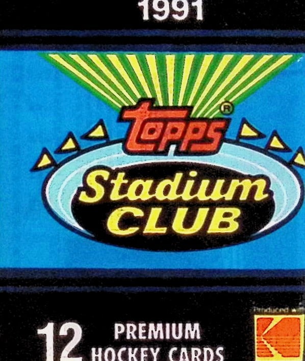 1991 Topps STADIUM CLUB Hockey Cards Retail Box Wax Pack NHL Trading Cards: Topps Vintage Hockey NHL Trading & Sports Cards, Brett Hull, Ray Bourque, Patrick Roy, Mario Lemieux, Wayne Gretzky, Old Sports Cards for Sale Near Me, Stanley Cup & Hall of Fame Players, Valuable Auc