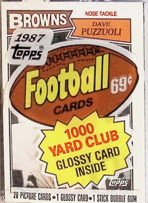 1987 Topps Series 1 Football Retail Box Cello Pack: Vintage Valuable Football NFL Trading & Sports Cards, Old Sports Cards Sold On Line, Auction Lots Sold On Line, Super Bowl and Hall of Fame Players, Dallas Cowboys, Buffalo Bills, Steelers, 49ers, Joe