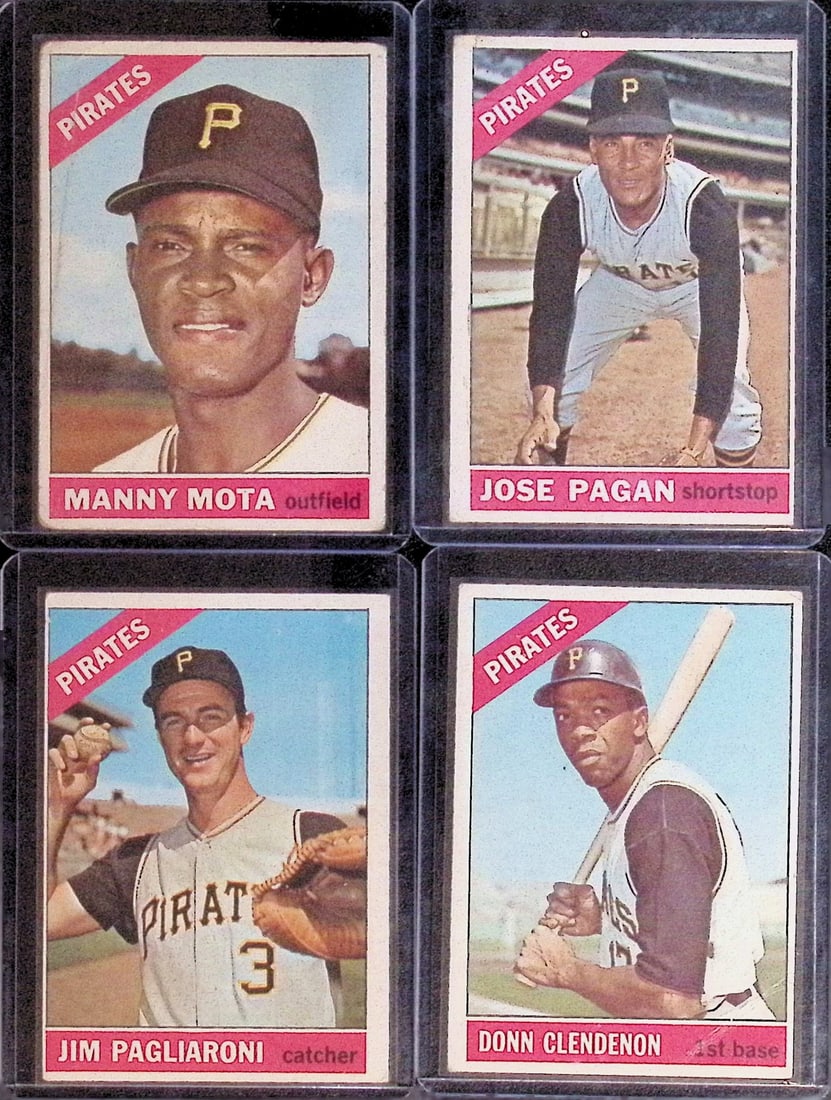 4 - 1966 Topps Vintage MLB Trading Cards in Varied Conditions See Pictures: Jose Pagan, Manny Mota (1 of 2)