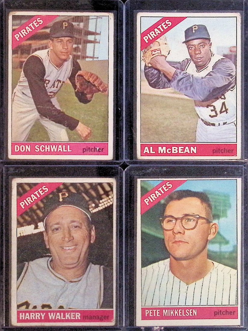 4 - 1966 Topps Vintage MLB Trading Cards in Varied Conditions See Pictures: Al McBean, Harry Walker (1 of 2)