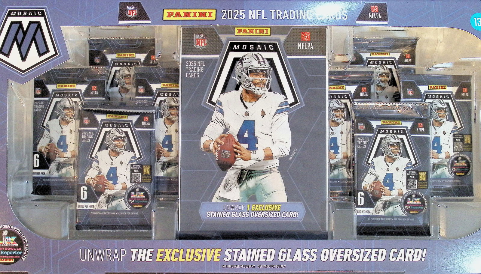 2025 Panini Mosaic Football Costco Bundle Box- Cam Ward, Emeka Egbuka, Ashton Jeanty, Travis Hunter,: Panini Football NFL Trading & Sports Cards, Rookie Cards in this set are Ja' Marr Chase, Trevor Lawrence, Devonta Smith, Jaylen Waddle, Travis Etienne, Justin Fields, Sports Cards for Sale Near Me, Au