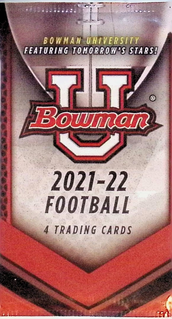 2021-22 Bowman Chrome U Football BLASTER BOX PACK NFL Trading Card (1 of 1)