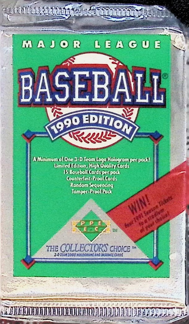 1990 Upper Deck  Collector's Series Vintage Baseball Card Retail Box Pack- MLB Sports Trading Card (1 of 1)