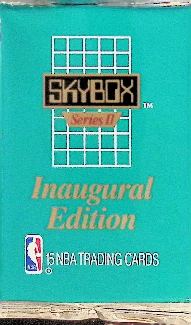 1990 Skybox SERIES 2 Innaugural Edition Basketball Vintage Basketball Retail Box Wax Pack: Vintage Valuable Basketeball NBA Trading & Sports Cards Sold On Line, Michael Jordan, Chicago Bulls, David Robinson Rookie Card, Shawn Kemp Rookie Card, Magic Johnson, Larry Bird, Tim Hardaway RC, Old