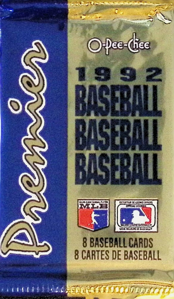 1992 O Pee Chee Premier Baseball Cards Retail Box Pack (1 of 1)