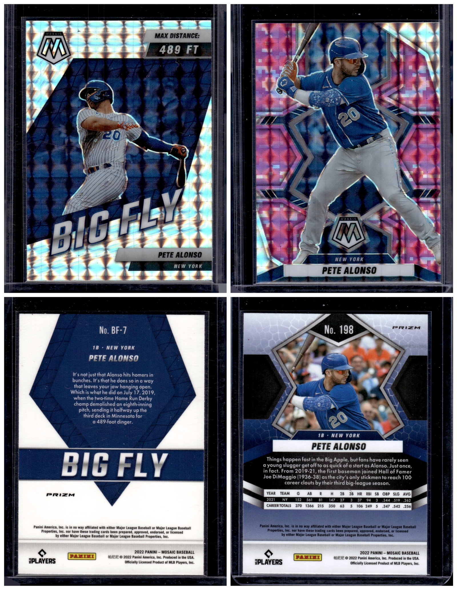 Lot of 2 Pete Alonso 2022 Silver Mosaic Prizms. See Pictures. New York Mets (1 of 1)