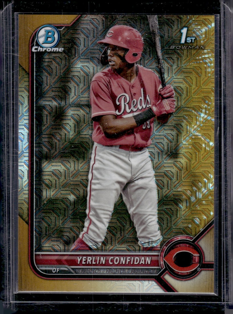 Yerlin Confidan 1st Bowman Gold Mojo /50 2022 Bowman Chrome #BCP-187 Reds (1 of 2)