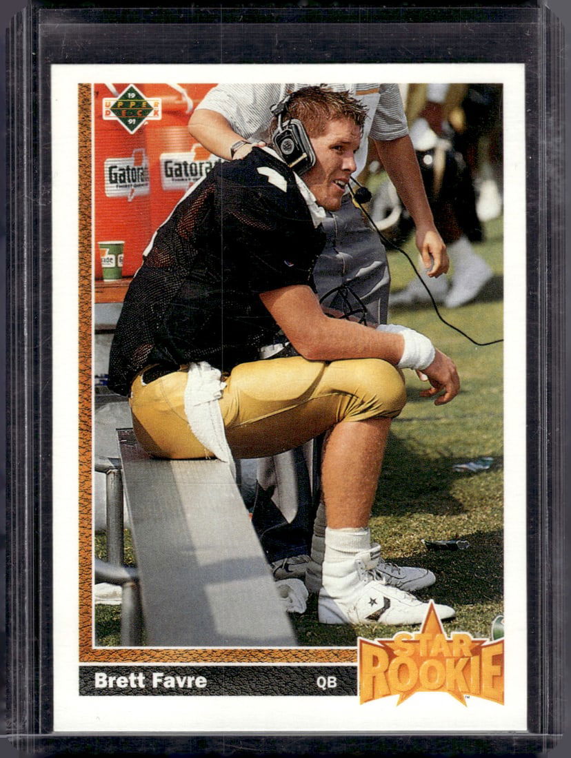 Brett Favre Rookie Card 1991 Upper Deck #13 Falcons, Packers (1 of 2)