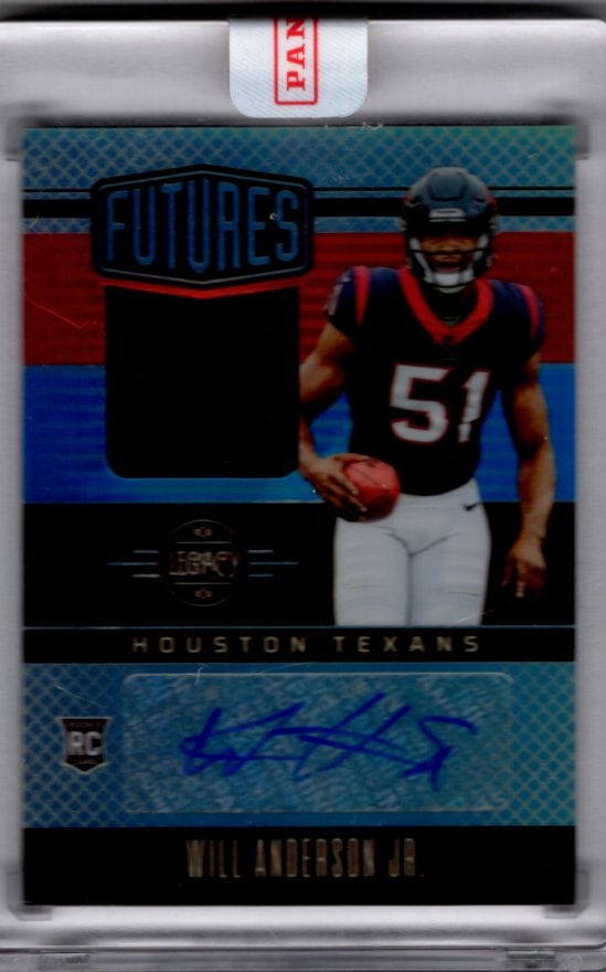 Will Anderson Jr. Rookie Patch Auto /249 2023 Panini Legacy #FAPS-1 Houston Texans: Panini Select, Prizm, Mosaic, Contenders, Zenith, Phoenix, Illusions, Absolute, Rookie NFL Sports Trading Cards, SP, SSP, Cards, Football Cards for Sale Near Me, Superbowl & Hall of Fame Player Cards,