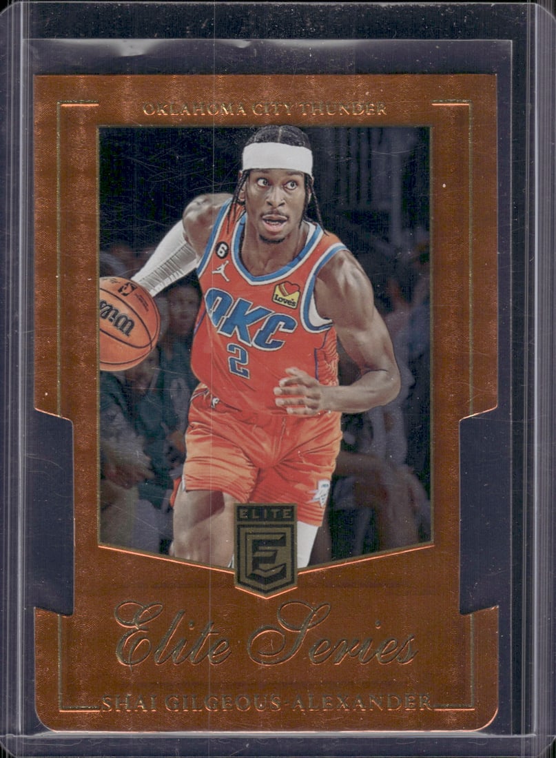 Shai Gilgeous-Alexander Orange Die Cut 2023-24 Donruss Elite #13 Oklahoma City Thunder (1 of 2)