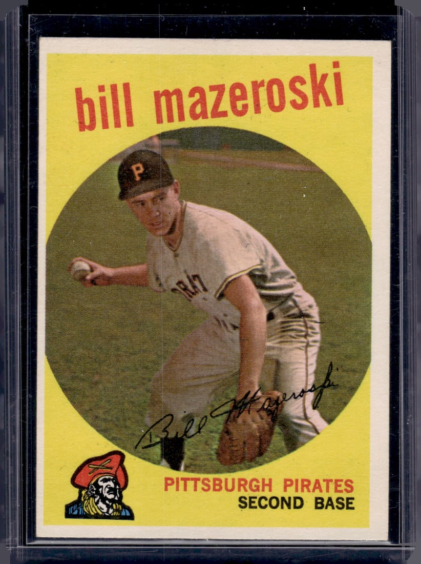 Bill Mazeroski 1959 Topps #415 Pirates Vintage Baseball Card (1 of 2)