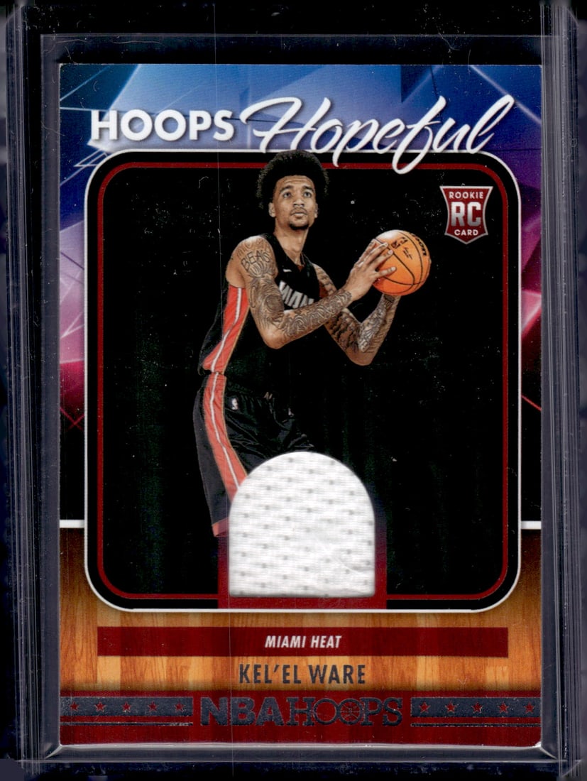 Kel'El Ware Rookie Card Patch 2024-25 NBA Hoops #HHM-KWH Miami Heat (1 of 2)