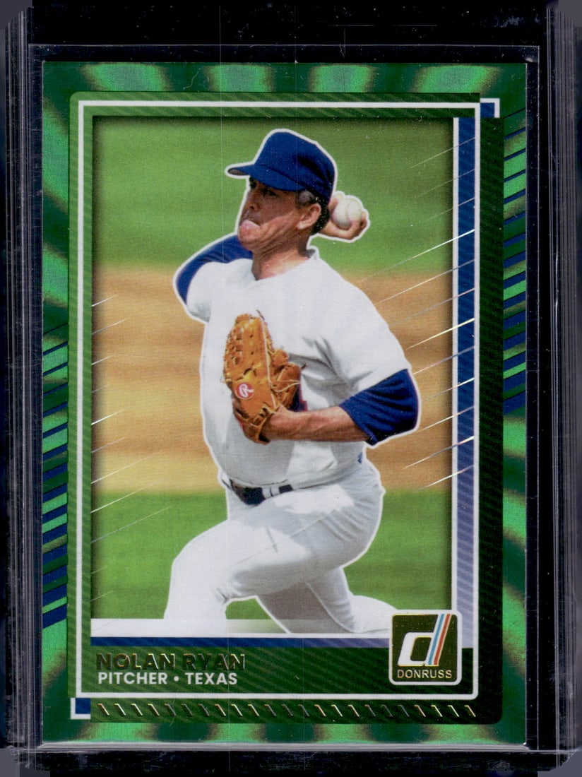 Nolan Ryan Green Laser 2025 Donruss #44 Texas Rangers: Donruss Baseball MLB Trading & Sports Cards, Sports Cards for Sale Near Me, Prizm, Mosaic, Select, SP, SSP, Auction Memorabilia Lots for Sale On Line, World Series & Hall of Fame Players, Diamond King