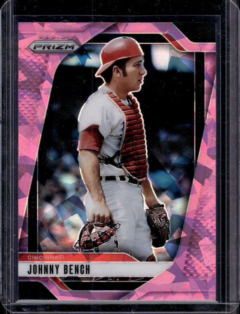 Johnny Bench Pink Ice 2025 Panini Prizm #17 Cincinnati Reds (1 of 2)