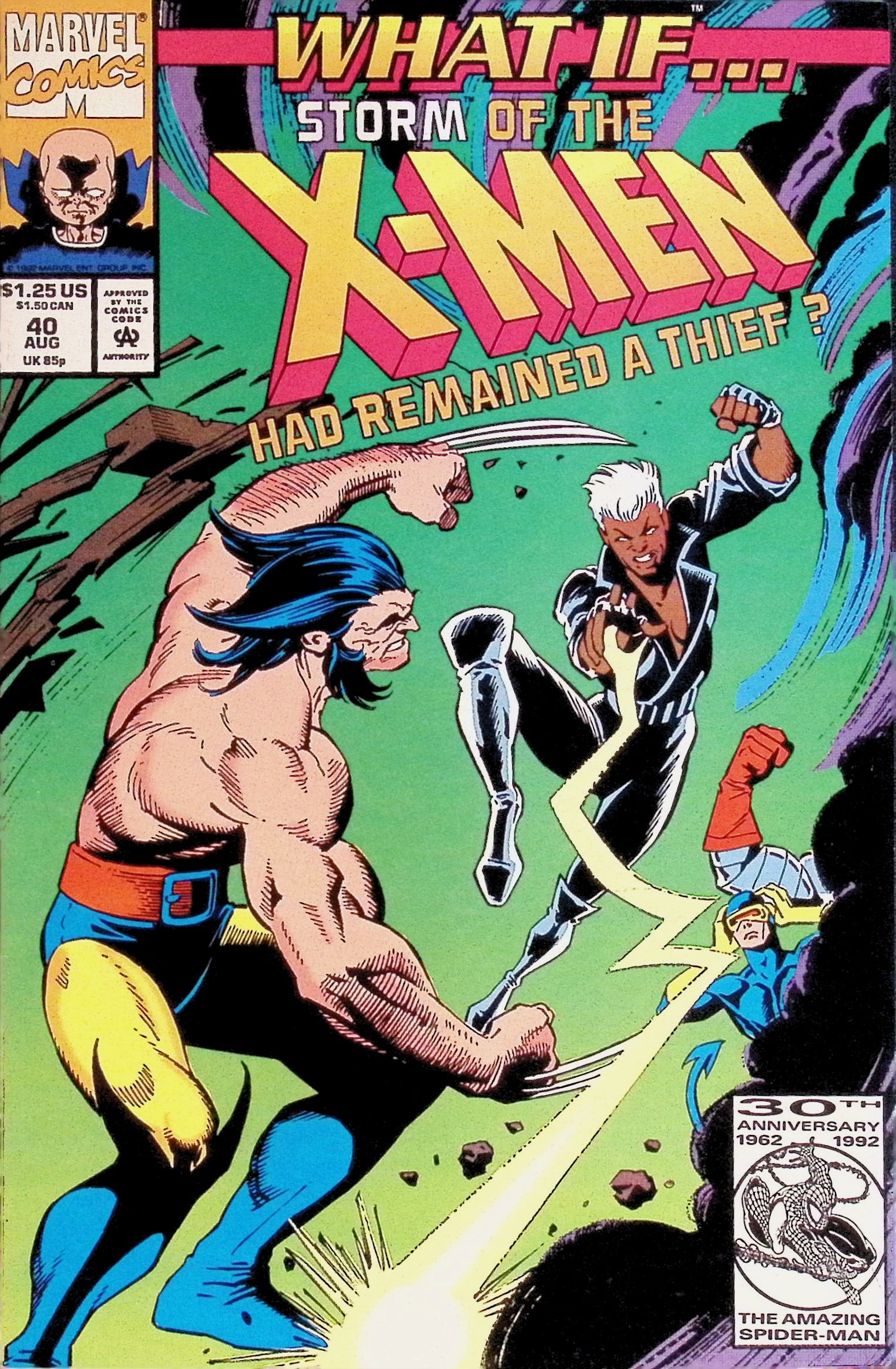 What if? Storm of the X-Men Had Remained a Theif? Marvel Vintage Comic book: 1992 #4 Aug (1 of 4)