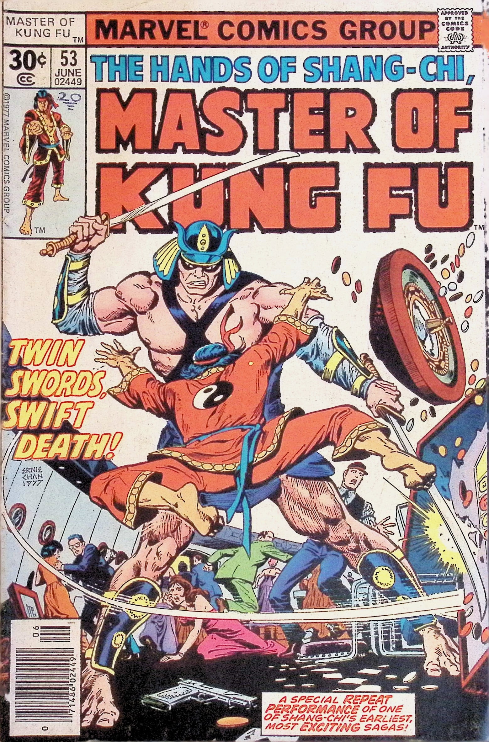 The Hands Of Shang-Chi, Master of Kung Fu Vintage Marvel Comic book: 1977 #53 Jun Writing on Cover (1 of 4)
