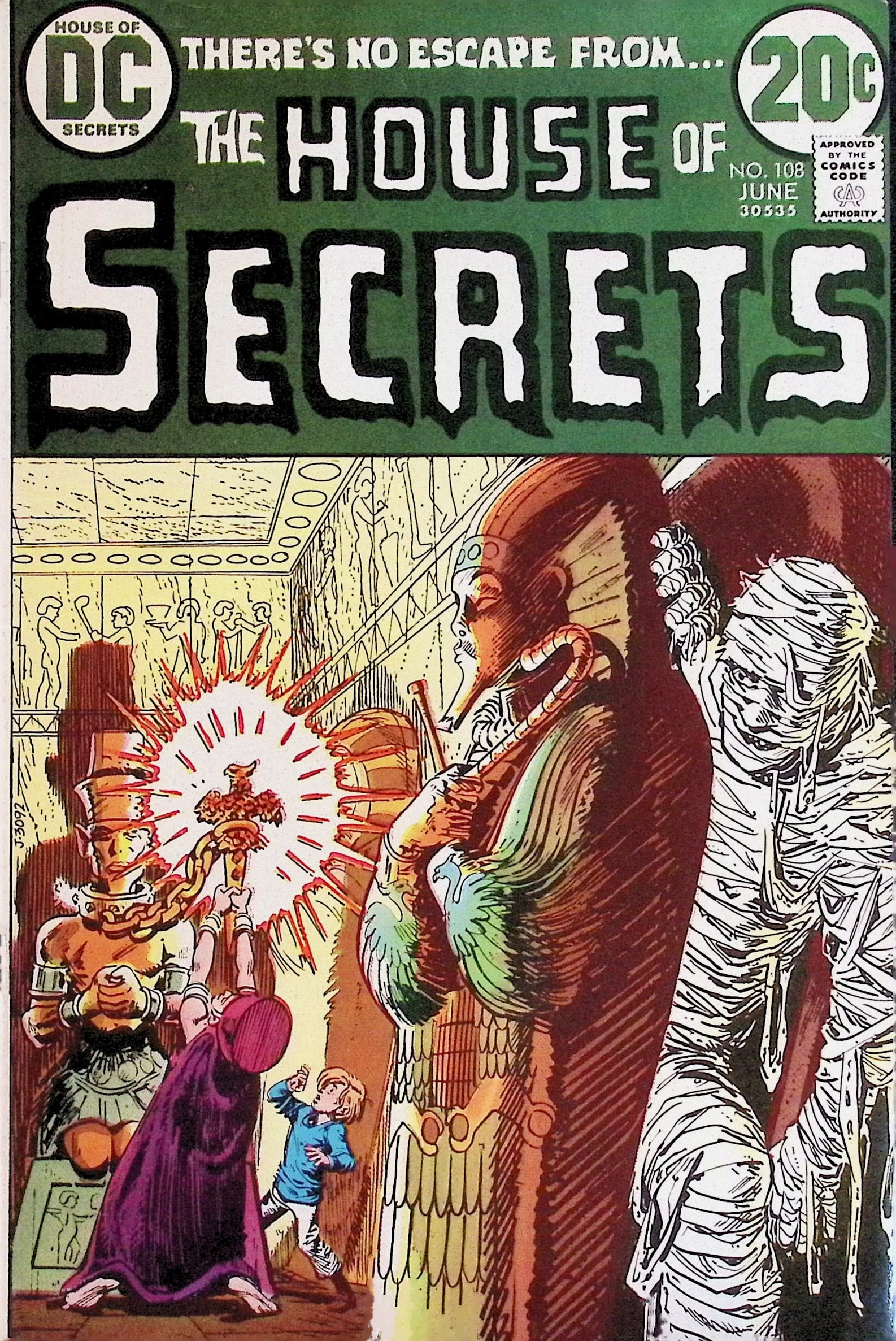 The House of Secrets DC Vintage Comic Book: 1973 #108 Jun: All Comic Books come Bagged, Boarded, and Sleeved in a Hard PVC Top Loader, Shipping is a little more than baseball cards due to the cost of supplies, Super Heroes Collectibles, Auction Magazine Lots
