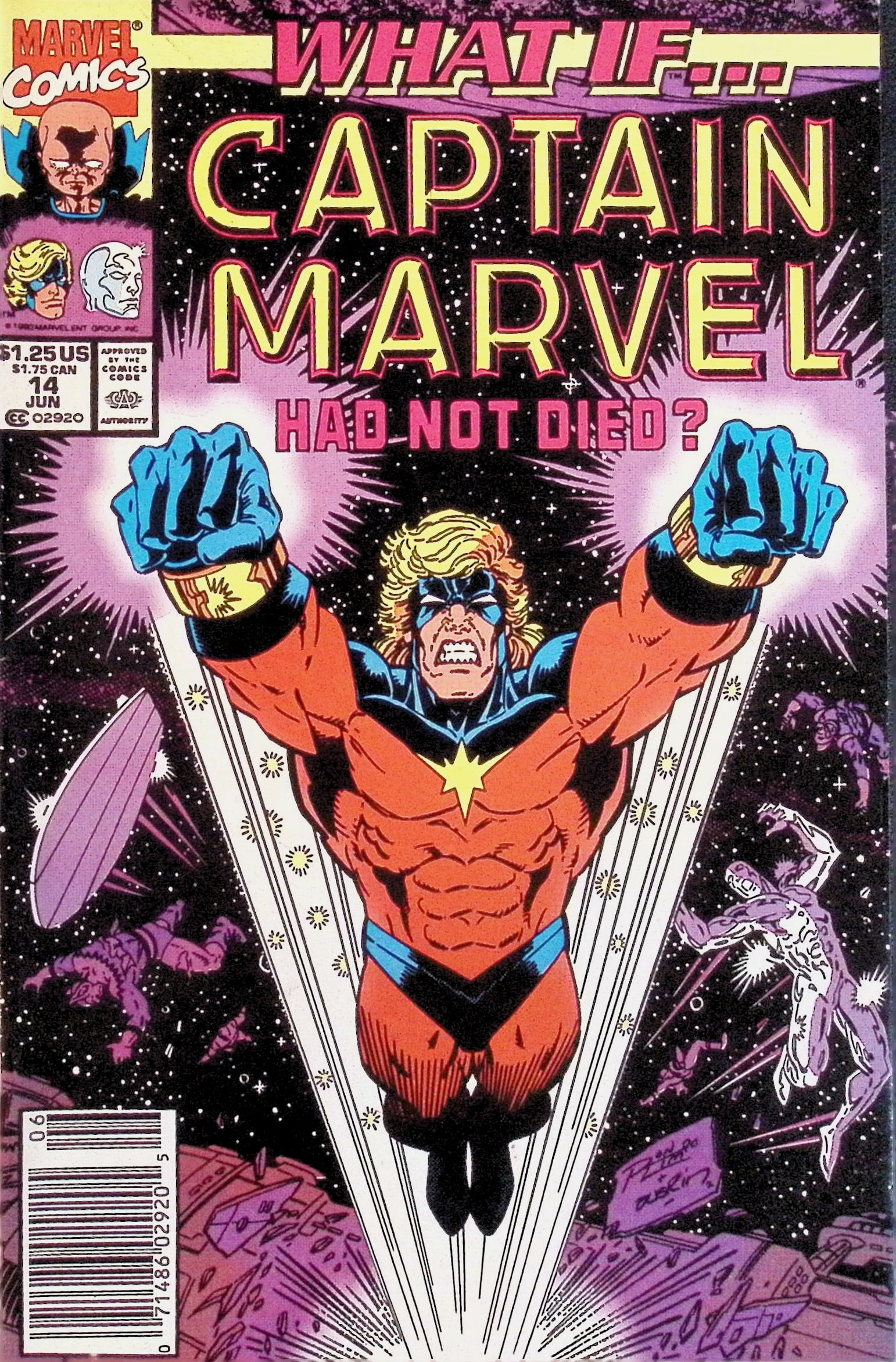 What if Captain Marvel Had Not Died Marvel Vintage Comic Book: 1990 #14 Jun (1 of 4)