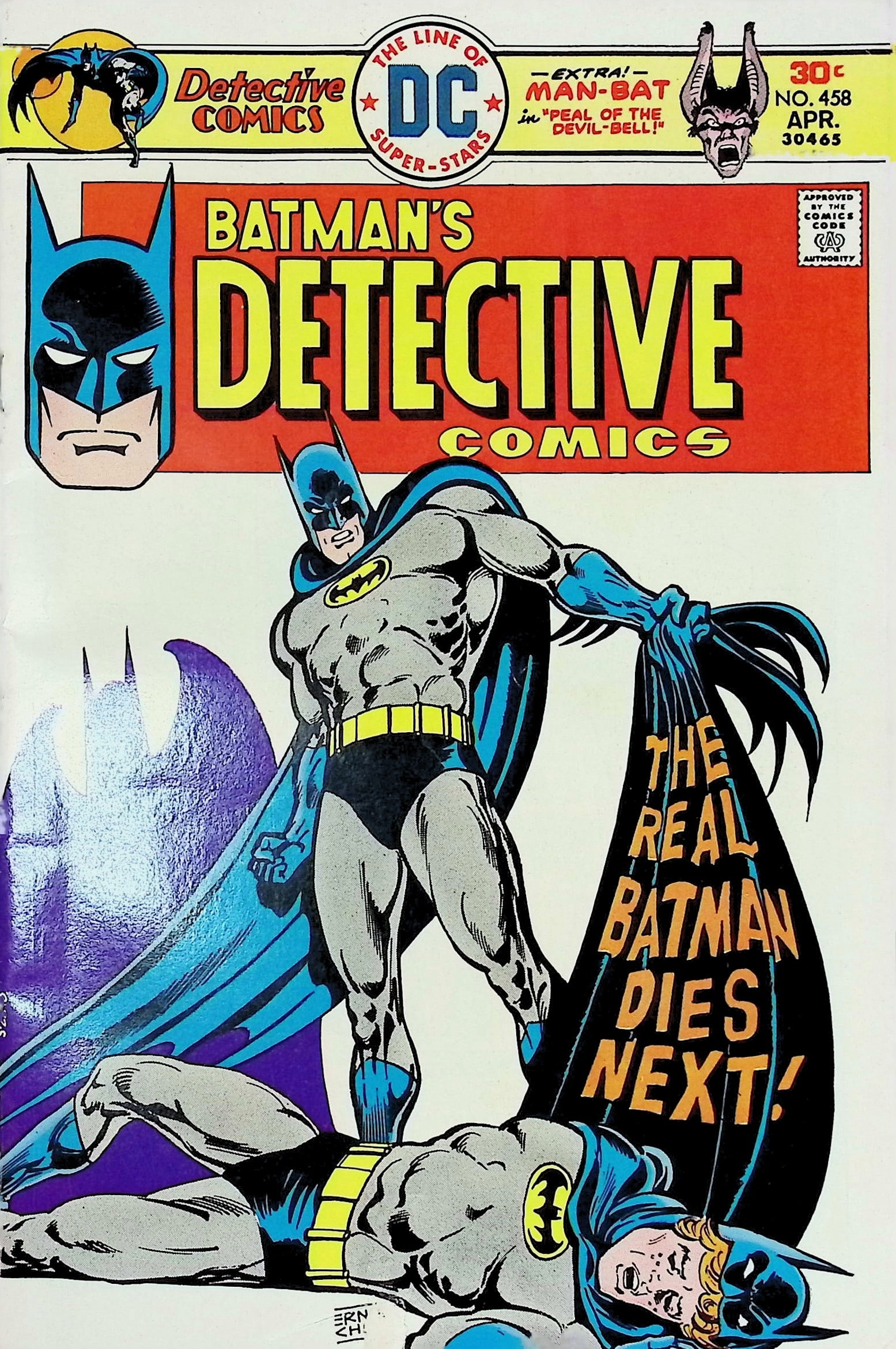 Batman's Detective Comics DC Vintage Comic Book: 1976 #458 Apr (1 of 4)