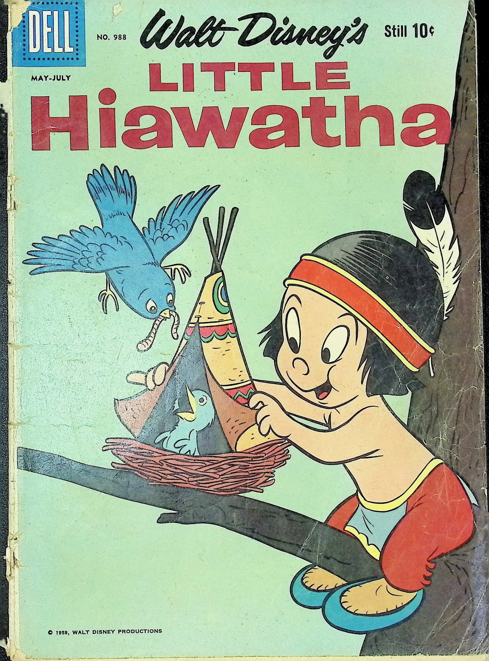 Walt Disney's Little Hiawatha Silver Age Dell Comic book: 1959 #998 Low Grade (1 of 4)