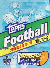 1992 Topps Football Card Retail Box Wax Pack - John Elway, Dan Marino, Joe Montana