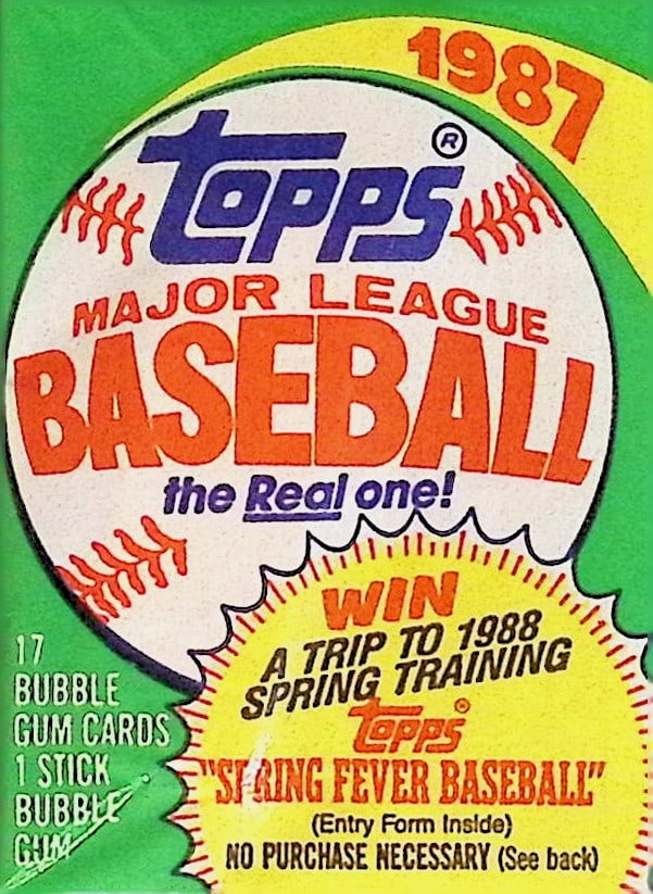1987 Topps Series 1 Vintage Baseball Cards Retail Box Wax Pack Sports Card (1 of 1)