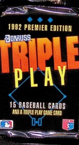 1992 Donruss Vintage PREMIER EDITION TRIPLE PLAY Baseball Card Retail Box Wax Pack