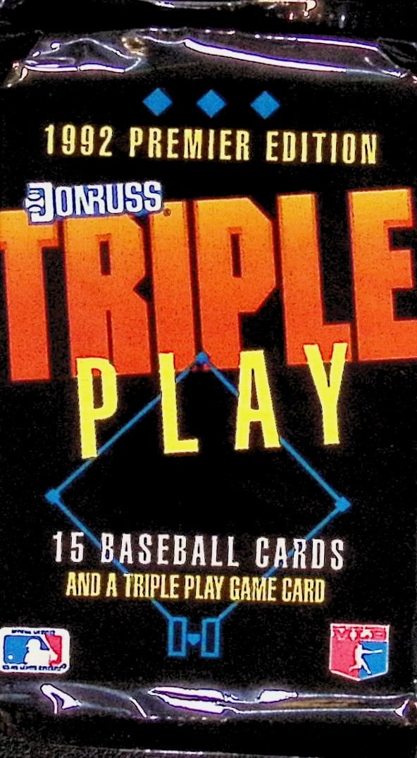 1992 Donruss Vintage PREMIER EDITION TRIPLE PLAY Baseball Card Retail Box Wax Pack: Vintage Valuable Donruss Baseball MLB Trading & Sports Cards, Robin Yount, George Brett, Rickey Henderson, Nolan Ryan, Old Sports Cards for Sale Near Me, World Series & hall of Fame Players, Auction M