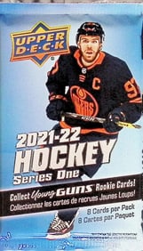 2021-22 Upper Deck Series 1 Hockey Card Factory Sealed Retail Box Pack - Young Guns Rookie Cards