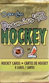 1992 O Pee Chee Premier Hockey Card Retail Box Pack - Wayne Gretzky