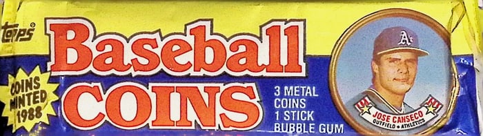 1988 Topps Vintage Baseball Coins Retail Box Wax Pack MLB Trading Coins