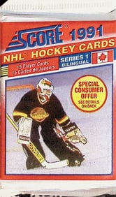 1991 Score Bi-Lingual Series 1 Vintage Hockey Cards Retail Box Pack Sports Cards