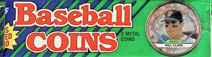 1990 Topps Vintage Baseball Coins Retail Box Wax Pack MLB Trading Coins