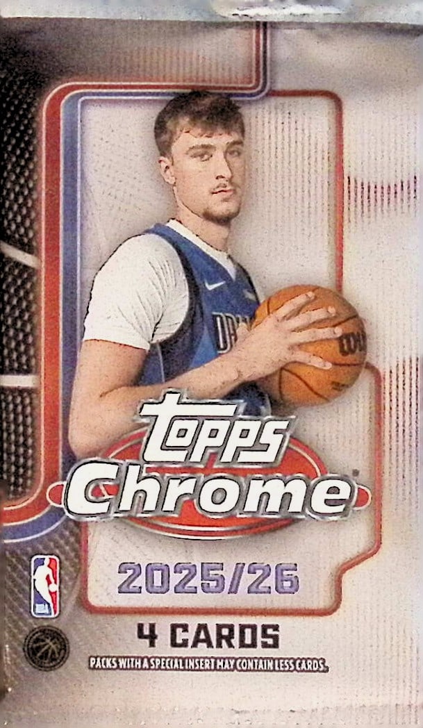 2025 Topps Chrome Basketball Cards BLASTER BOX PACK: Topps Chrome Basketball NBA Trading & Sports Cards, Victor Wembanyama, Brandon Miller, Amen Thompson, Scoot Henderson, Ausar Thompson, Autographs, Signatures, Green Topps Logo Refractor, Auction Lots