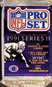 1991 Pro-Set Series 2 Vintage Football Card Factory Sealed Retail Box, Wax Pack