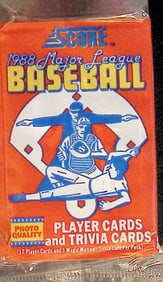 1988 Score Series 1 Vintage Baseball Card Factory Sealed Retail Box Wax Pack, Sports Cards