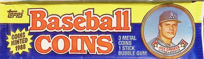 1988 Topps Vintage Baseball Coins Retail Box Wax Pack MLB Trading Coins