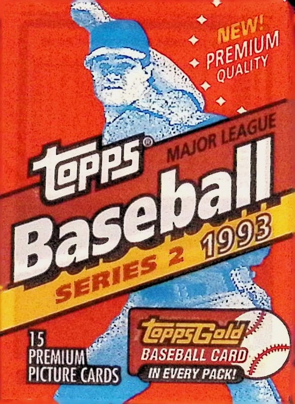 1993 Topps Vintage Series 2 Baseball Card Retail Box Wax Pack: Vintage Valuable Topps Baseball MLB Trading & Sports Cards, Robin Yount, George Brett, Rickey Henderson, Nolan Ryan, Old Sports Cards for Sale Near Me, World Series & hall of Fame Players, Auction Mem